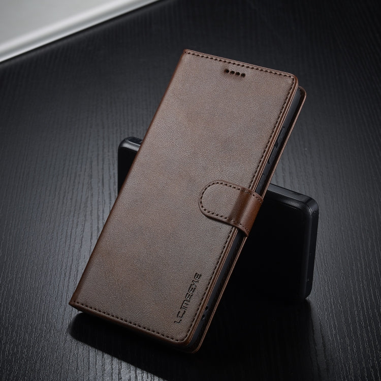 For Samsung Galaxy A05 LC.IMEEKE Calf Texture Leather Phone Case(Coffee) by LC.IMEEKE