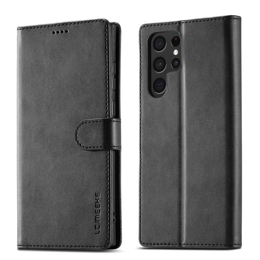 For Samsung Galaxy S24 Ultra 5G LC.IMEEKE Calf Texture Leather Phone Case(Black) by LC.IMEEKE