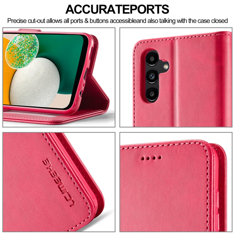 For Samsung Galaxy A15 5G LC.IMEEKE Calf Texture Leather Phone Case(Red) by LC.IMEEKE