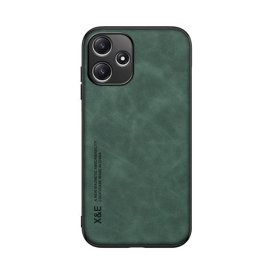 For Xiaomi Redmi 12 5G Skin Feel Magnetic Leather Back Phone Case(Green) by buy2fix