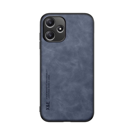 For Xiaomi Redmi 12 5G Skin Feel Magnetic Leather Back Phone Case(Blue) by buy2fix