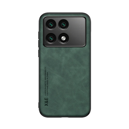 For Xiaomi Redmi K70 Skin Feel Magnetic Leather Back Phone Case(Green) by buy2fix