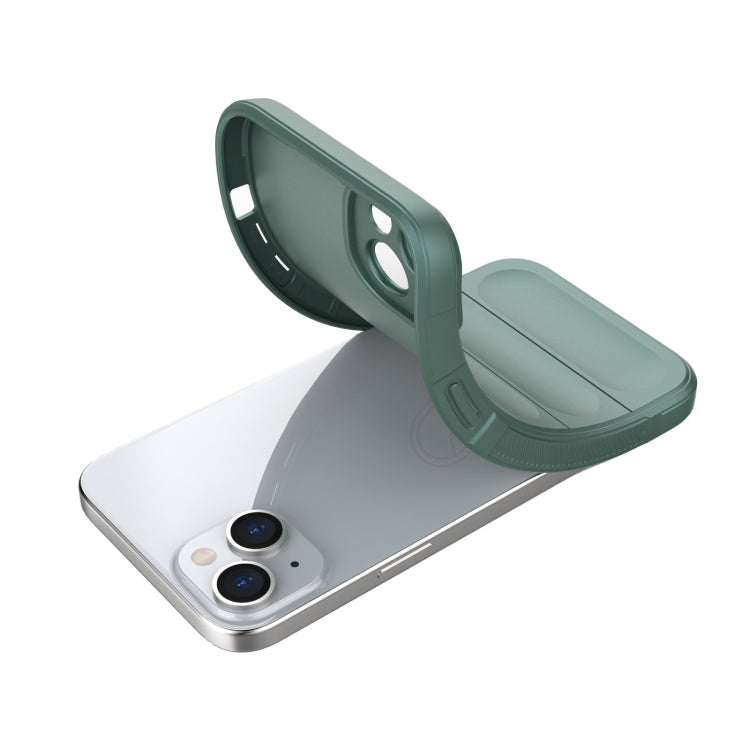 For iPhone 15 Plus Magic Shield TPU + Flannel Phone Case(Light Blue) by buy2fix