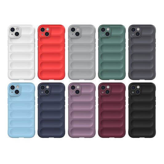 For iPhone 15 Plus Magic Shield TPU + Flannel Phone Case(White) by buy2fix