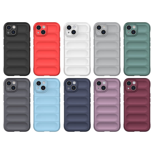 For iPhone 15 Magic Shield TPU + Flannel Phone Case(Grey) by buy2fix