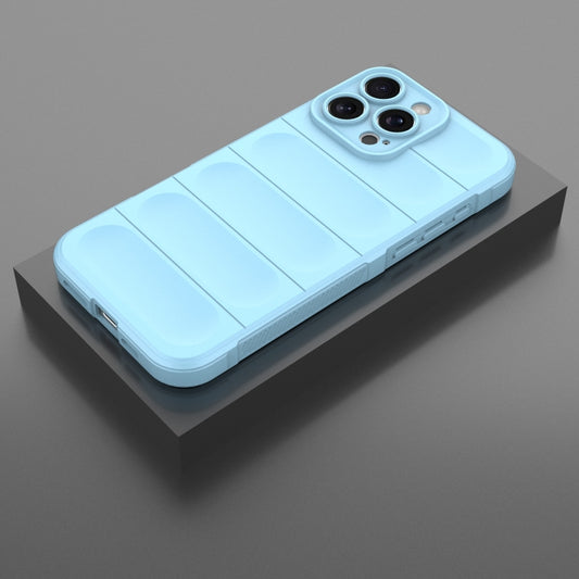 For iPhone 16 Pro Max Magic Shield TPU + Flannel Phone Case(Light Blue) by buy2fix
