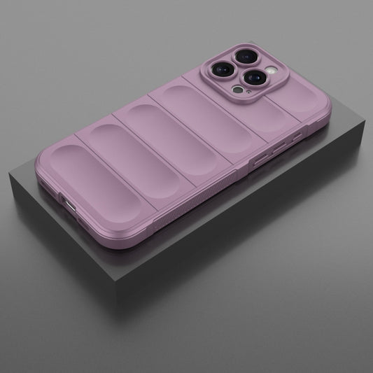 For iPhone 16 Pro Max Magic Shield TPU + Flannel Phone Case(Purple) by buy2fix
