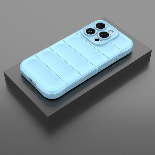 For iPhone 16 Pro Magic Shield TPU + Flannel Phone Case(Light Blue) by buy2fix