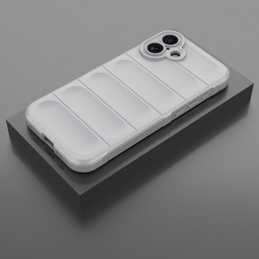 For iPhone 16 Plus Magic Shield TPU + Flannel Phone Case(Grey) by buy2fix