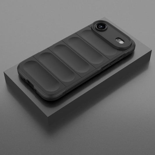 For iPhone Air Magic Shield TPU + Flannel Phone Case(Black) - iPhone Air Cases by buy2fix | Online Shopping UK | buy2fix