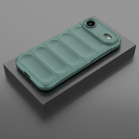 For iPhone Air Magic Shield TPU + Flannel Phone Case(Dark Green) - iPhone Air Cases by buy2fix | Online Shopping UK | buy2fix