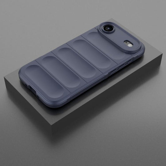 For iPhone Air Magic Shield TPU + Flannel Phone Case(Dark Blue) - iPhone Air Cases by buy2fix | Online Shopping UK | buy2fix
