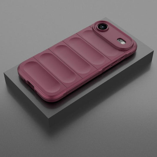 For iPhone Air Magic Shield TPU + Flannel Phone Case(Wine Red) - iPhone Air Cases by buy2fix | Online Shopping UK | buy2fix