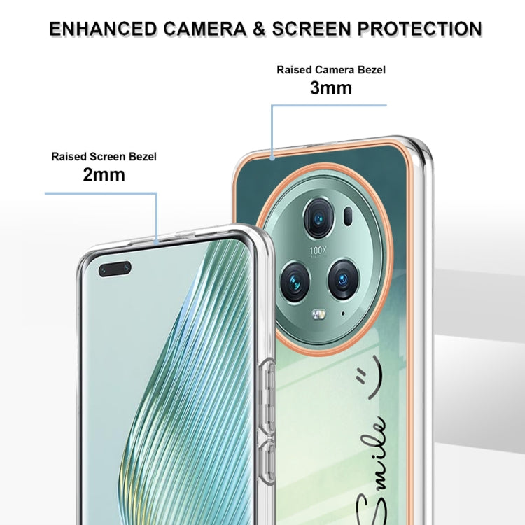 For Honor Magic 5 Pro Electroplating Marble Dual-side IMD Phone Case(Smile) by buy2fix