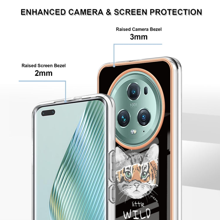 For Honor Magic 5 Pro Electroplating Marble Dual-side IMD Phone Case(Natural Growth) by buy2fix