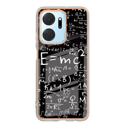 For Honor X7a Electroplating Marble Dual-side IMD Phone Case(Equation) by buy2fix