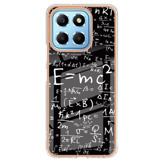 For Honor X8 5G / X6 4G Electroplating Marble Dual-side IMD Phone Case(Equation) by buy2fix