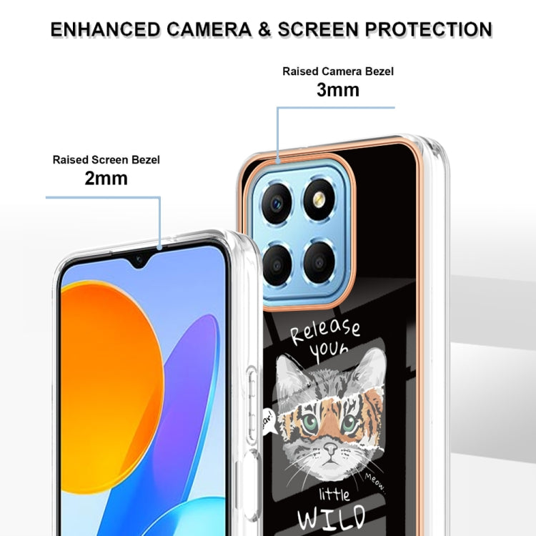 For Honor X8 5G / X6 4G Electroplating Marble Dual-side IMD Phone Case(Natural Growth) by buy2fix