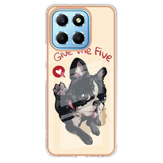 For Honor X8 5G / X6 4G Electroplating Marble Dual-side IMD Phone Case(Lucky Dog) by buy2fix