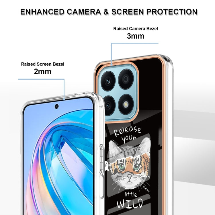 For Honor X8a Electroplating Marble Dual-side IMD Phone Case(Natural Growth) by buy2fix