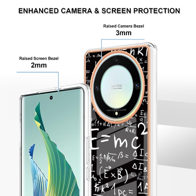 For Honor X9a / Magic5 Lite Electroplating Marble Dual-side IMD Phone Case(Equation) by buy2fix