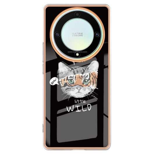 For Honor X9a / Magic5 Lite Electroplating Marble Dual-side IMD Phone Case(Natural Growth) by buy2fix