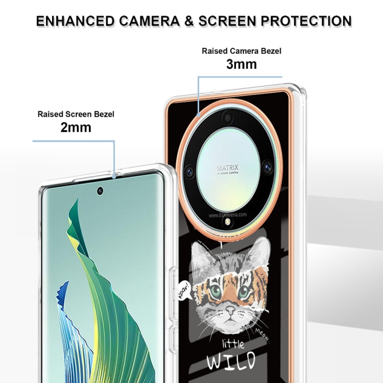 For Honor X9a / Magic5 Lite Electroplating Marble Dual-side IMD Phone Case(Natural Growth) by buy2fix