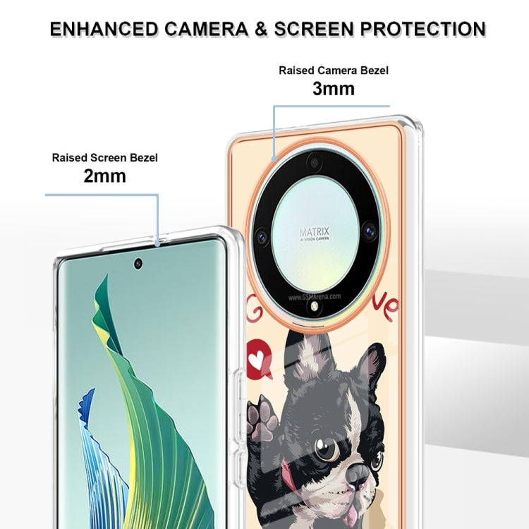 For Honor X9a / Magic5 Lite Electroplating Marble Dual-side IMD Phone Case(Lucky Dog) by buy2fix