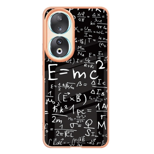 For Honor 90 5G Electroplating Marble Dual-side IMD Phone Case(Equation) by buy2fix