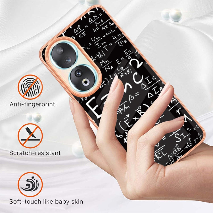 For Honor 90 5G Electroplating Marble Dual-side IMD Phone Case(Equation) by buy2fix