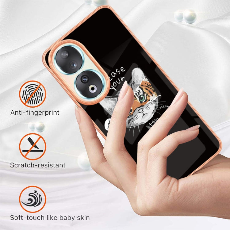 For Honor 90 5G Electroplating Marble Dual-side IMD Phone Case(Natural Growth) by buy2fix