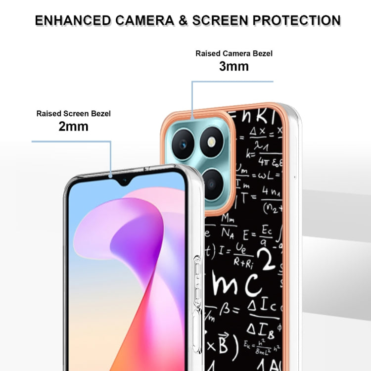 For Honor X6a Electroplating Marble Dual-side IMD Phone Case(Equation) by buy2fix