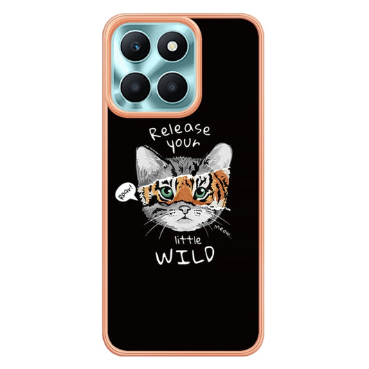 For Honor X6a Electroplating Marble Dual-side IMD Phone Case(Natural Growth) by buy2fix