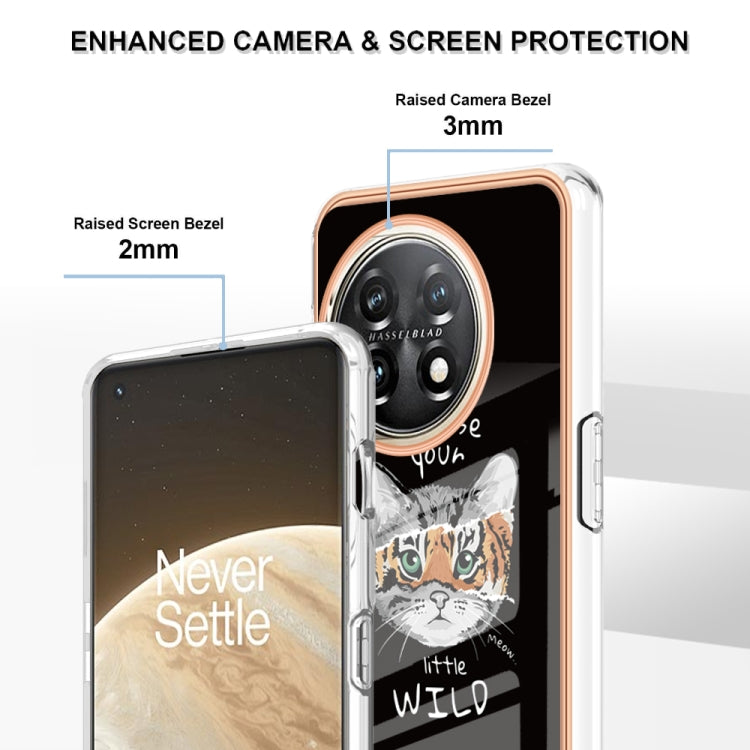 For OnePlus 11 Electroplating Marble Dual-side IMD Phone Case(Natural Growth) by buy2fix