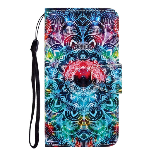 For iPhone 16 3D Colored Drawing Flip Leather Phone Case(Mandala) by buy2fix