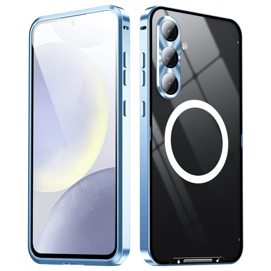 For Samsung Galaxy S24 FE 5G MagSafe Magnetic Frosted Metal Phone Case(Blue) - Galaxy S24 FE 5G Cases by buy2fix | Online Shopping UK | buy2fix