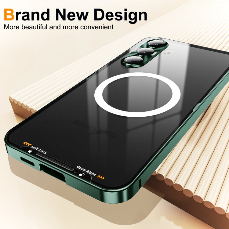 For Samsung Galaxy S24 FE 5G MagSafe Magnetic Frosted Metal Phone Case(Green) - Galaxy S24 FE 5G Cases by buy2fix | Online Shopping UK | buy2fix