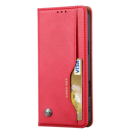 For iPhone 16 Pro Max Knead Skin Texture Flip Leather Phone Case(Red) by buy2fix