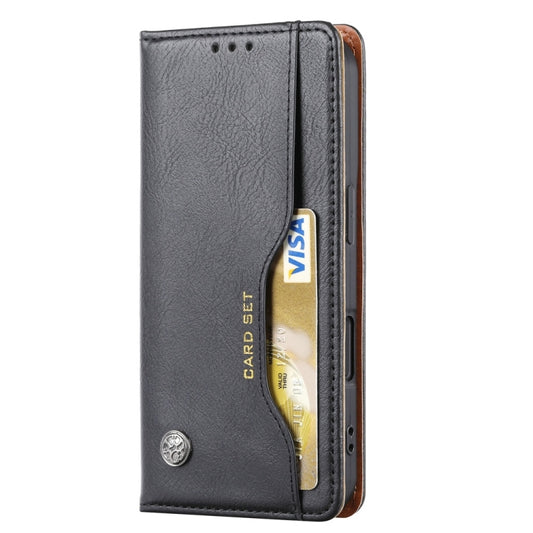 For iPhone 16 Plus Knead Skin Texture Flip Leather Phone Case(Black) by buy2fix