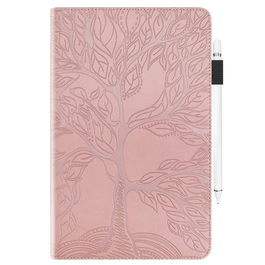 For Samsung Galaxy Tab S9 Ultra Life Tree Series Horizontal Flip Leather Tablet Case(Rose Gold) by buy2fix