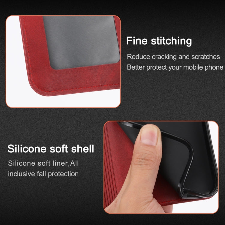 For iPhone 16 Pro Max Embossed Happy Cat Pattern Flip Leather Phone Case(Red) by buy2fix