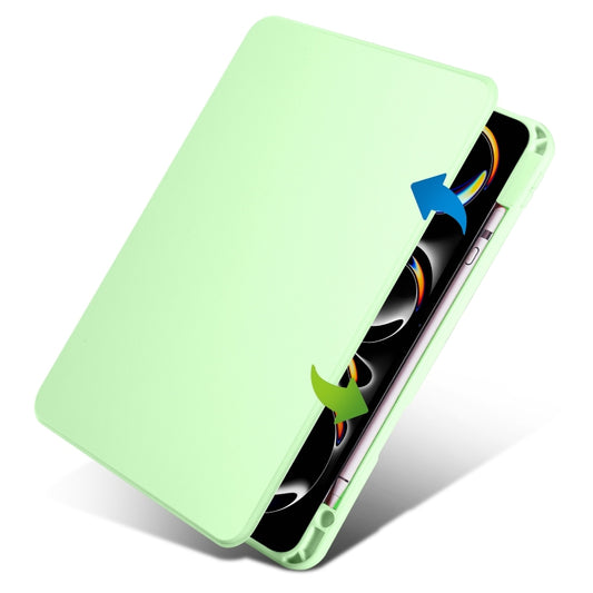 For iPad Pro 13 2025 / 2024 Acrylic 360 Rotation Detachable Leather Tablet Case(Green) by buy2fix