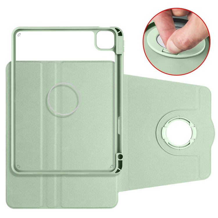 For iPad Pro 13 2025 / 2024 Acrylic 360 Rotation Detachable Leather Tablet Case(Green) by buy2fix