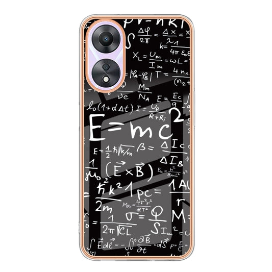 For OPPO A78 / A58 Electroplating Marble Dual-side IMD Phone Case(Equation) by buy2fix