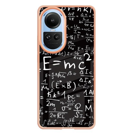 For OPPO Reno10 5G Global Electroplating Marble Dual-side IMD Phone Case(Equation) by buy2fix