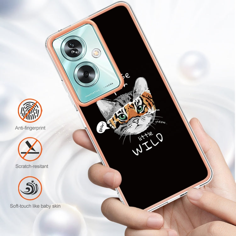 For OPPO A79 5G Global Electroplating Marble Dual-side IMD Phone Case(Natural Growth) by buy2fix