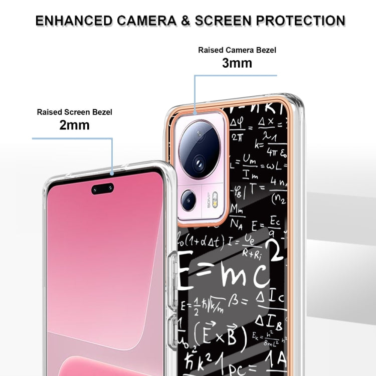 For Xiaomi 13 Lite 5G Electroplating Marble Dual-side IMD Phone Case(Equation) by buy2fix