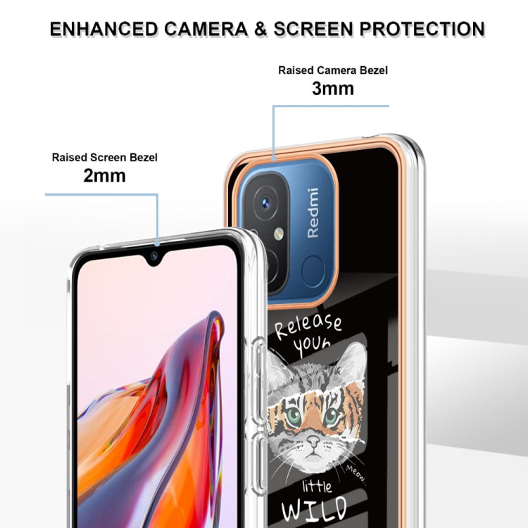 For Xiaomi Redmi 12C / 11A 4G Electroplating Marble Dual-side IMD Phone Case(Natural Growth) by buy2fix