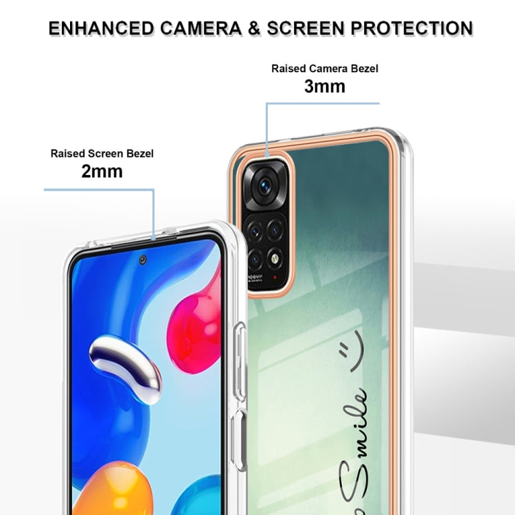 For Xiaomi Redmi Note 11s / Note 11 4G Electroplating Marble Dual-side IMD Phone Case(Smile) by buy2fix