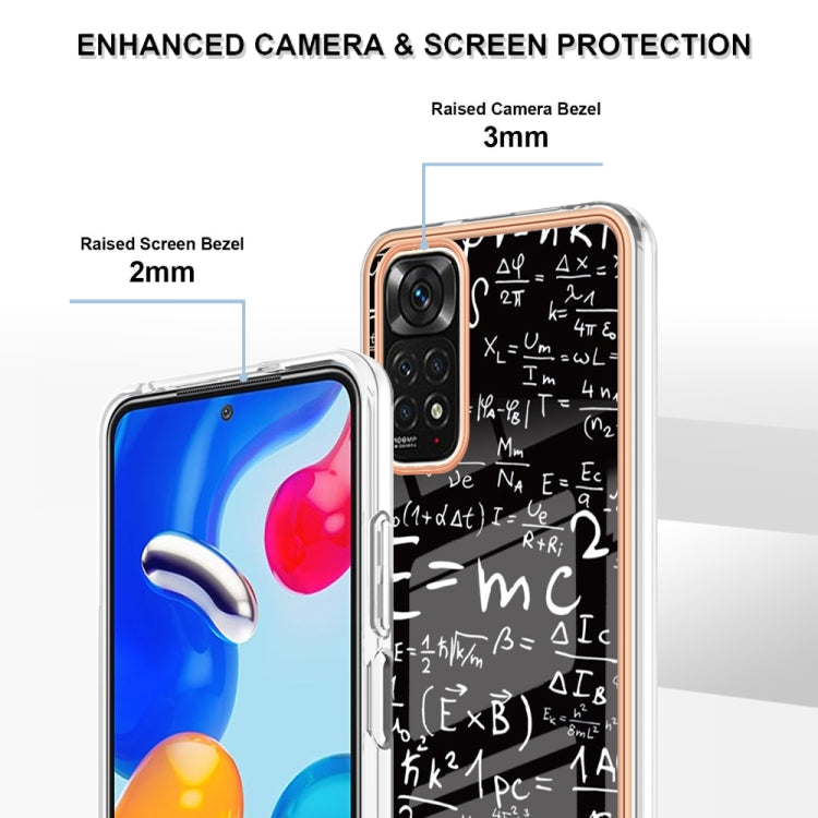 For Xiaomi Redmi Note 11s / Note 11 4G Electroplating Marble Dual-side IMD Phone Case(Equation) by buy2fix
